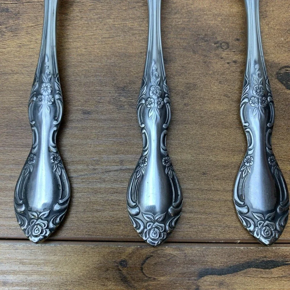 Reed & Barton Candace-Andrea 5 Teaspoons 3 Soup  8 PCs Total Stainless Japan